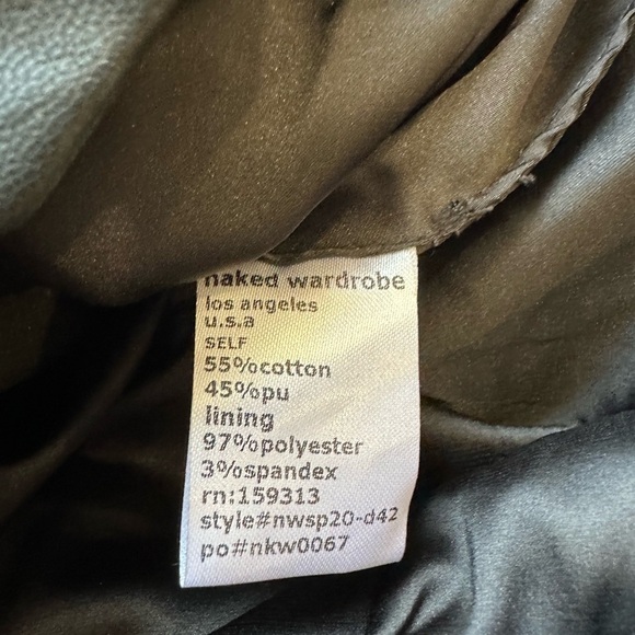 Naked Wardrobe Runway Faux Leather Dress size small - Picture 5 of 5